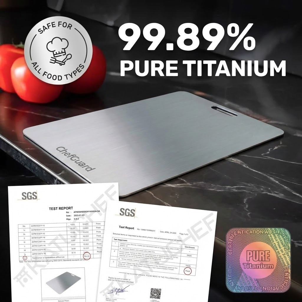 Zero Microplastics. Pure German Titanium. Total Kitchen Protection by ChefGuard™