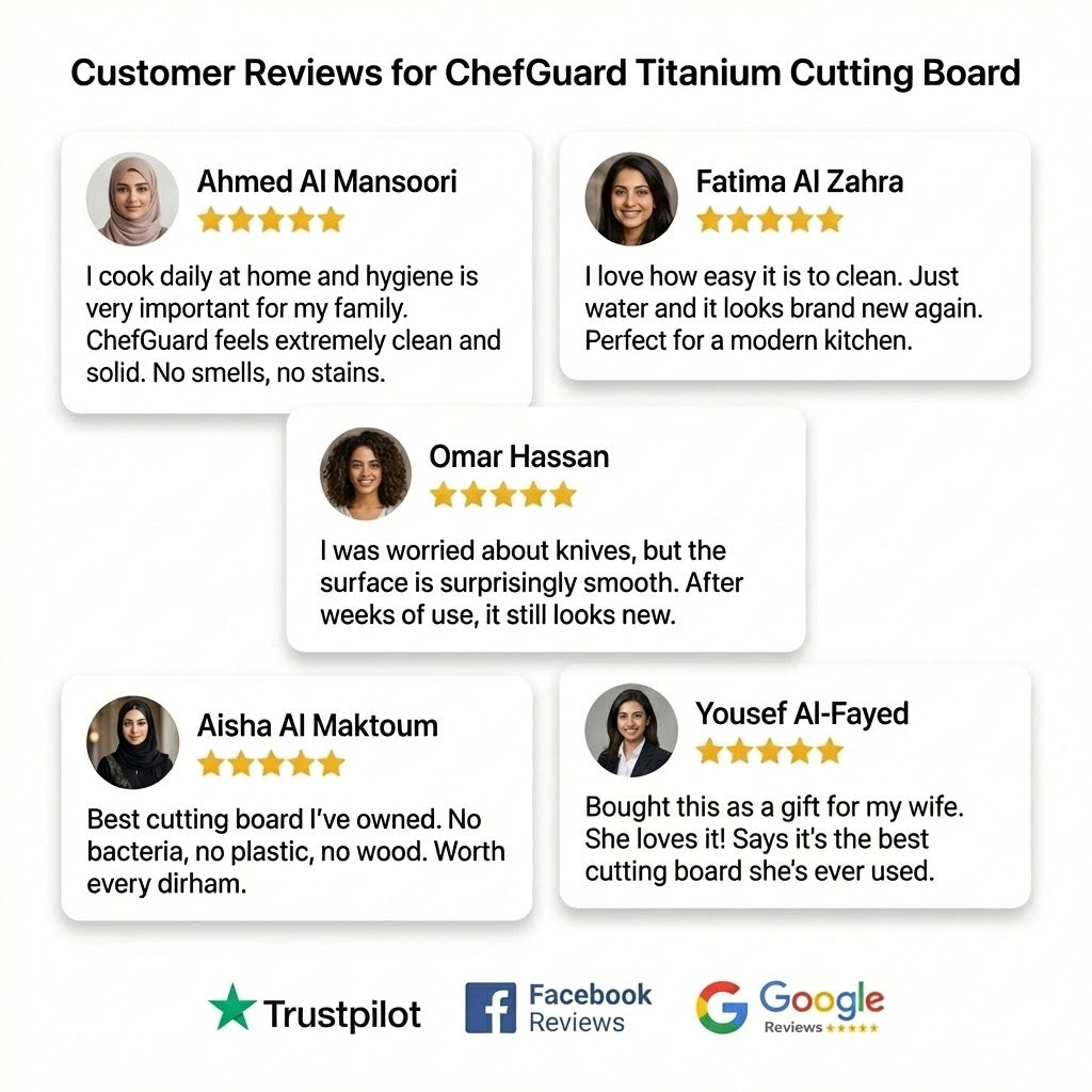 Zero Microplastics. Pure German Titanium. Total Kitchen Protection by ChefGuard™